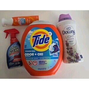 Tide Combo Set – Detergent + Downy + OxiClean Bundle for Laundry